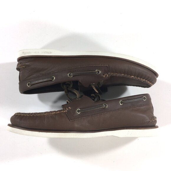 Sperry Gold Cup A/O 2-Eye Boat Shoes Mens Size 10.5 Brown Soft Leather STS24261 main image 6